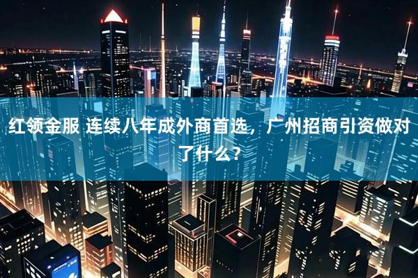红领金服 连续八年成外商首选，广州招商引资做对了什么？